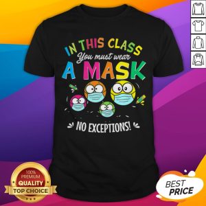 Original In This Class You Must Wear A Mask No Exceptions Shirt