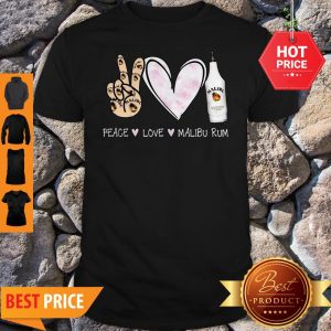 Official Peace Love Malibu Rum Shirt