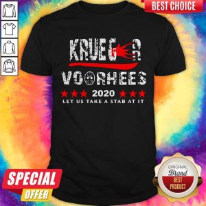 Top Krueger Voorhees 2020 Let Us Take A Stab At It Shirt
