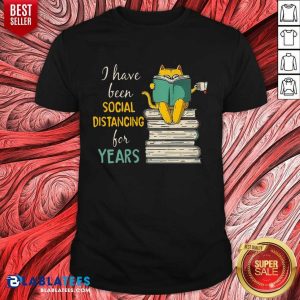 Hot Cat Read Books I Have Been Social Distancing COVID-19 Shirt