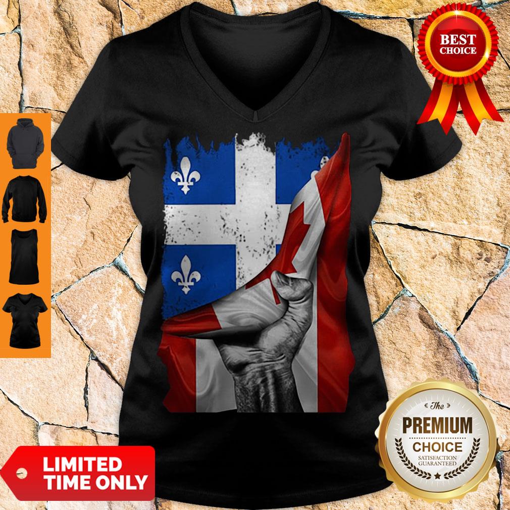 Pretty Quebec Canada Flag shirt