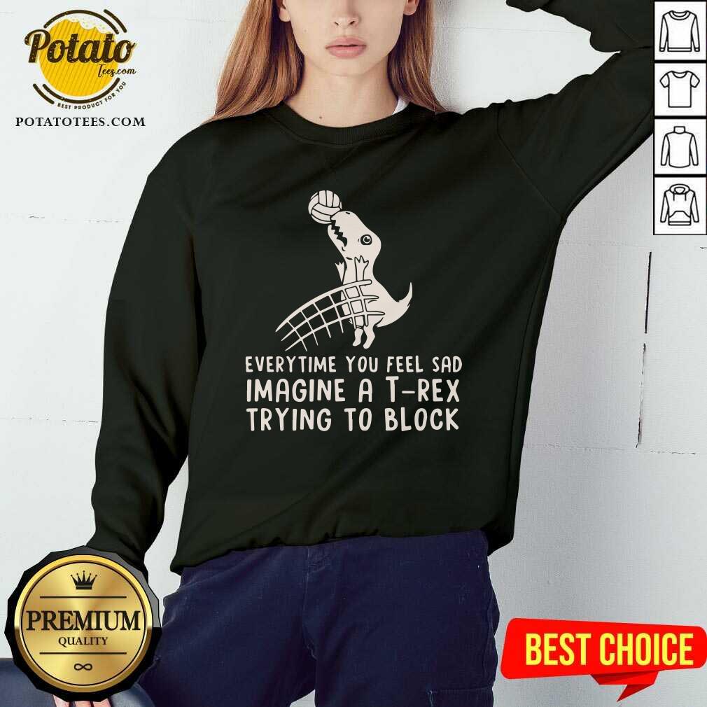 Everytime You Feel Sad Imagine A T Rex Trying To Block Shirt
