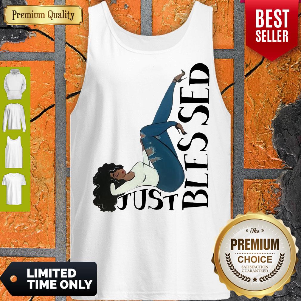 Beautiful Just Blessed Black Lying Women Shirt