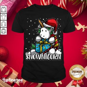 Premium Cute Snownicorn Unicorn Christmas Gift Idea Shirt