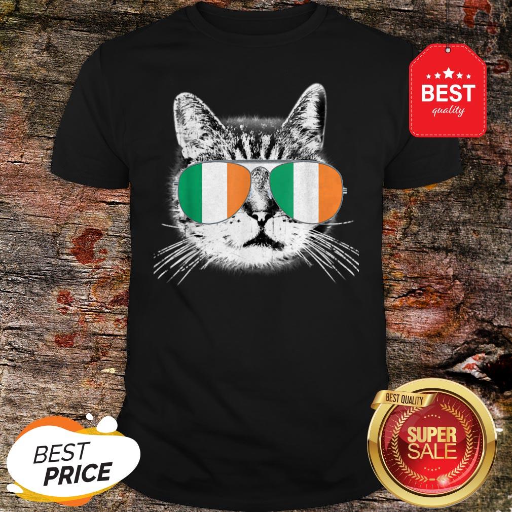 Irish Flag Cat St. Patrick’s Day Catrick’s Cattys Womens Men Shirt