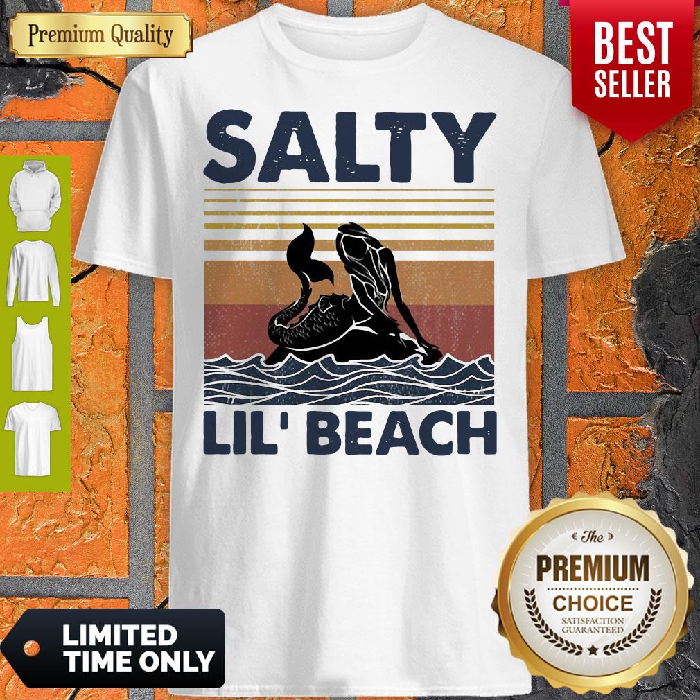 Cute Brand Mermaid Salty Lil’ Beach Vintage Shirt