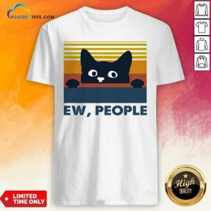 Lovely Black Cat Ew People Vintage Retro Shirt