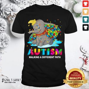 Gift Elephant Autism Walking A Different Path Shirt