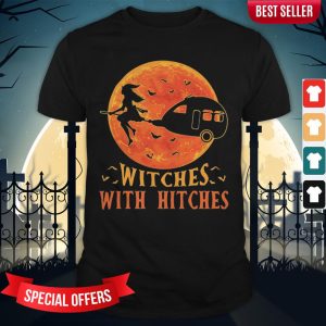 Camping Witches With Hitches Halloween Sunset Shirt