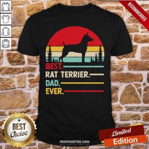 Happy Rat Terrier Best Dad Ever Dog Shirt