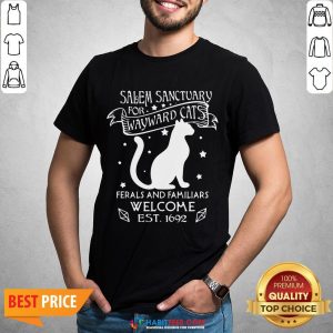 Vip Nice Cat Salem Sanctuary For Wayward Cats Ferals And Familiars Welcome Est 1692 Shirt