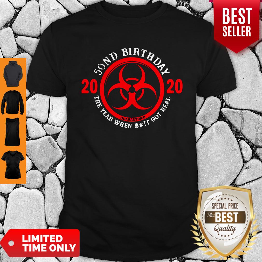 Top Biological Hazard 50th Birthday 2020 Quarantined Coronavirus Shirt