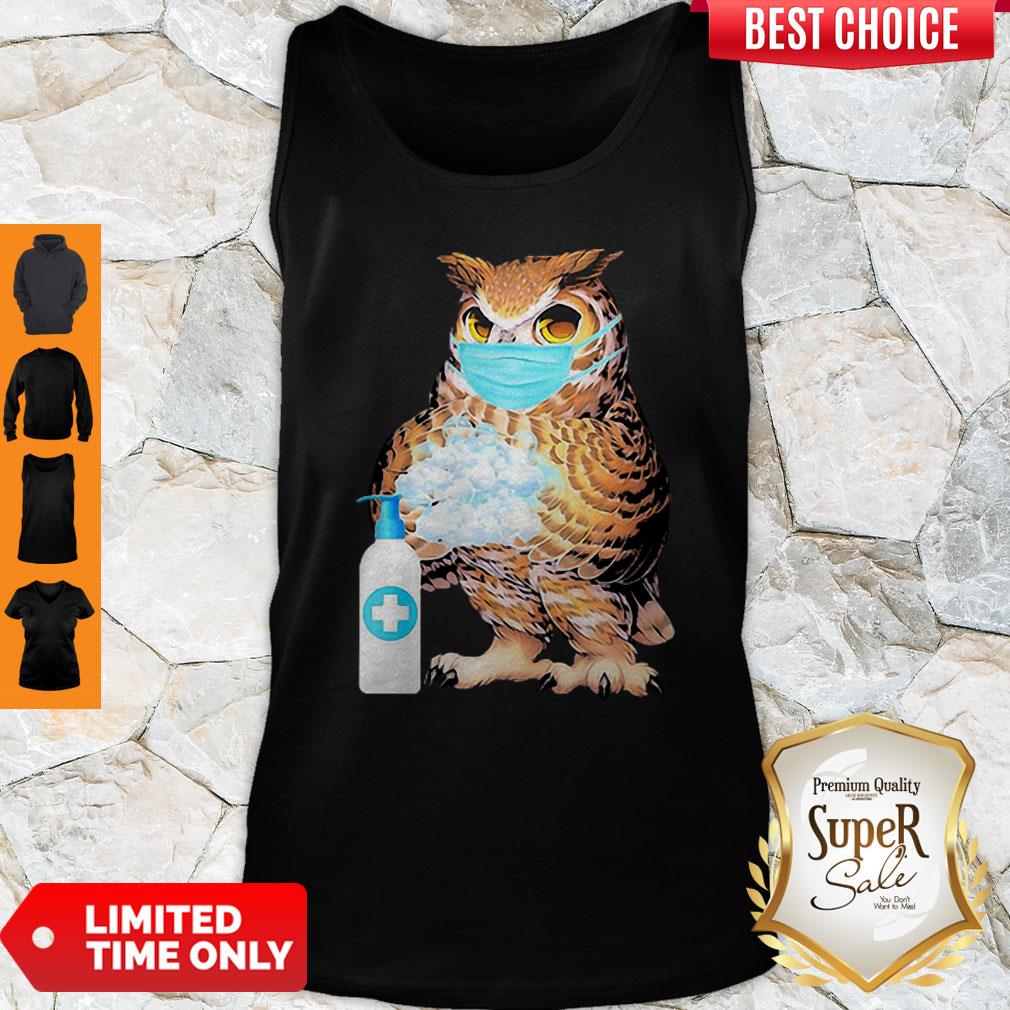 Premium Owl Mask Washing Hands Coronavirus Shirt