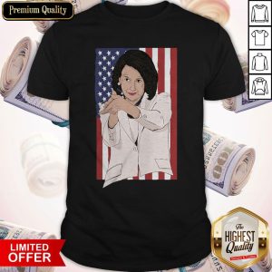 Cute Nancy Pelosi Clap Anti Trump American Flag Shirt