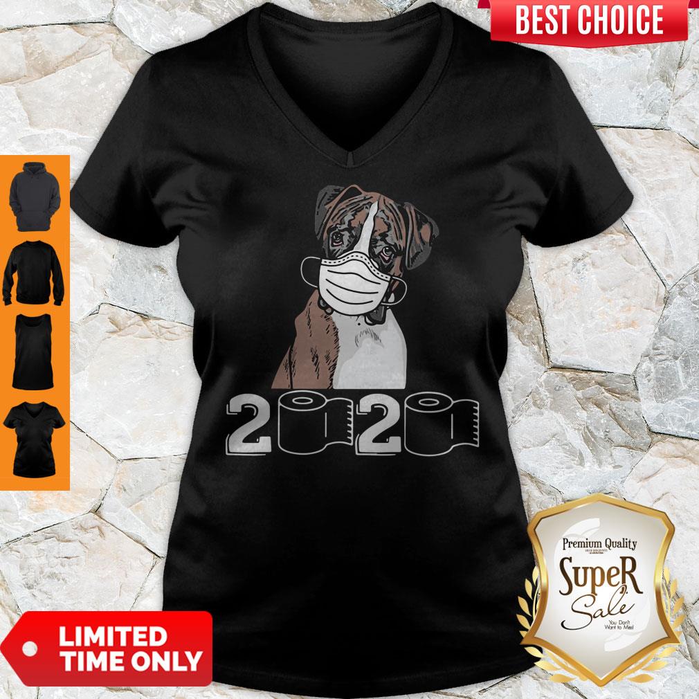Top Boxer Dog Mask 2020 Toilet Paper Shirt