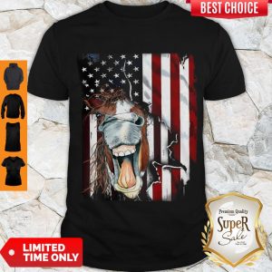 Awesome Horse Face Flag Shirt