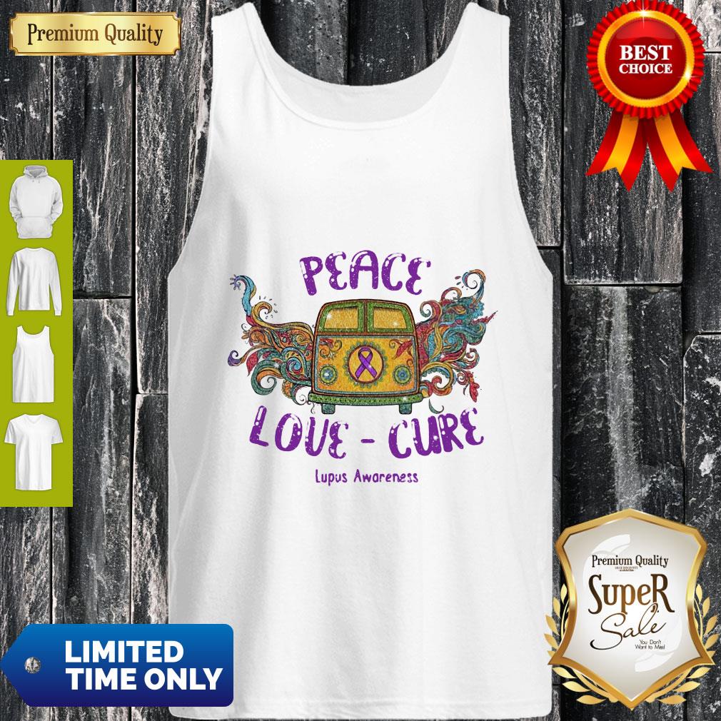 Good Hippie Bus Peace Love Cure Lupus Awareness Shirt