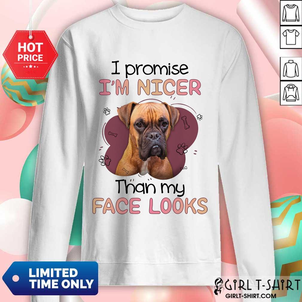 I'm Nicer Than My Face Looks Pug Dog Shirt