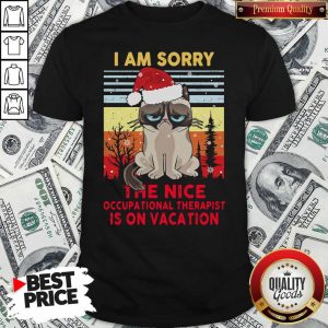 Cute I Am Sorry The Nice Occupational Therapist Is On Vacation Shirt