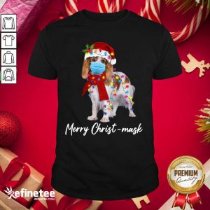 Funny Merry Christ Mask Merry Christmas Light Shirt