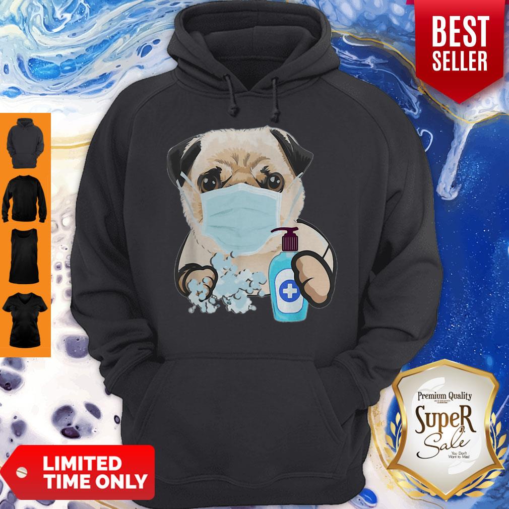 Pug Face Mask Handwashing Dog Lover Shirt