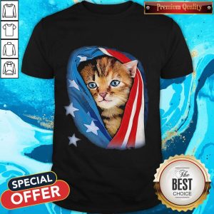 Cute American Flag Cat Shirt