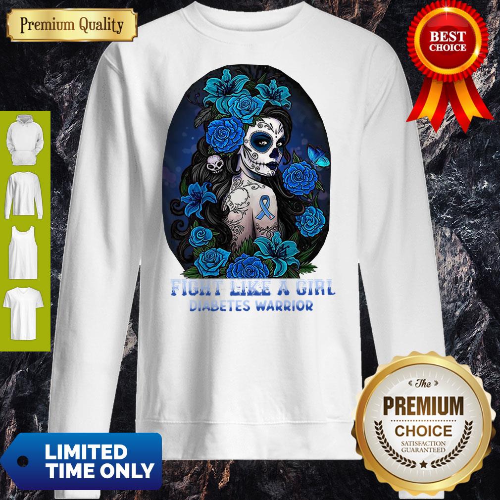 Top Fight Like A Girl Diabetes Warrior Awareness Shirt