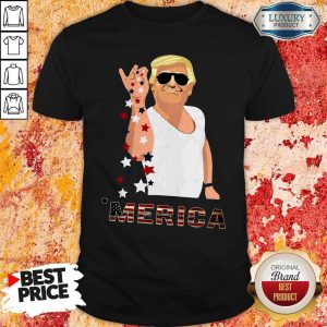 Beautiful Trump Merica USA Flag Color Shirt