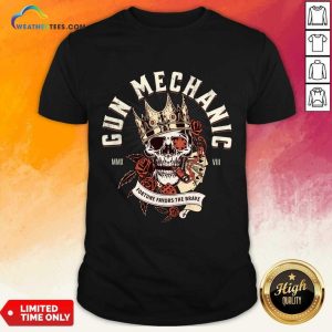 Gun Mechanic Fortune Favors The Brave Skull Shirt