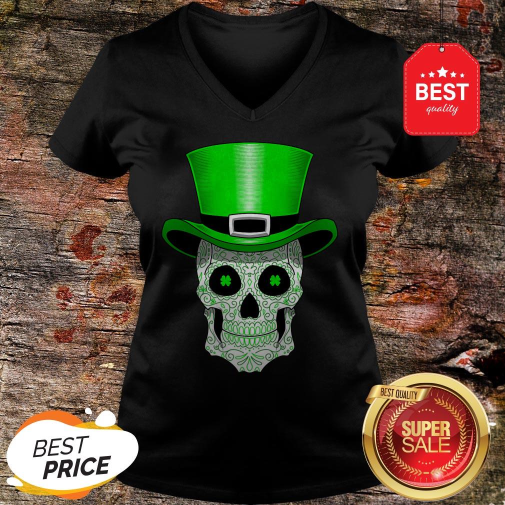 Official St Patrick’s Day Sugar Skull Leprechaun Shirt