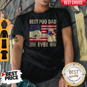 Good American Flag Best Pug Dad Ever Shirt