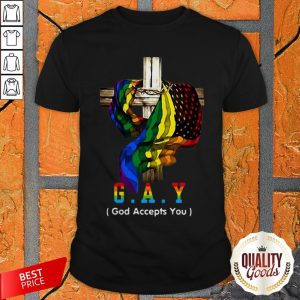 LGBT Cross Jesus Gay God Accepts You Perfect Official Top Premium Shirt