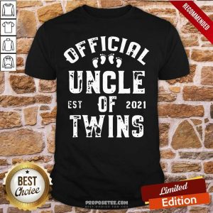 Perfect Uncle Of Twins Est 2021 Fathers Day Shirt