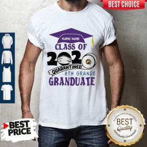 Good Name Here Class Of 2020 Quarantined 8th Grande Graduate Purple Shirt