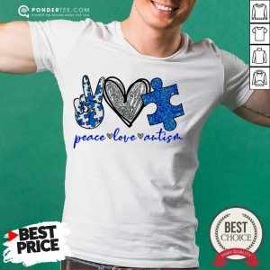 Premium Diamond Peace Love Autism 56 Shirt