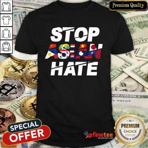 Hot Stop Asian Hate Flag Wonderful Shirt