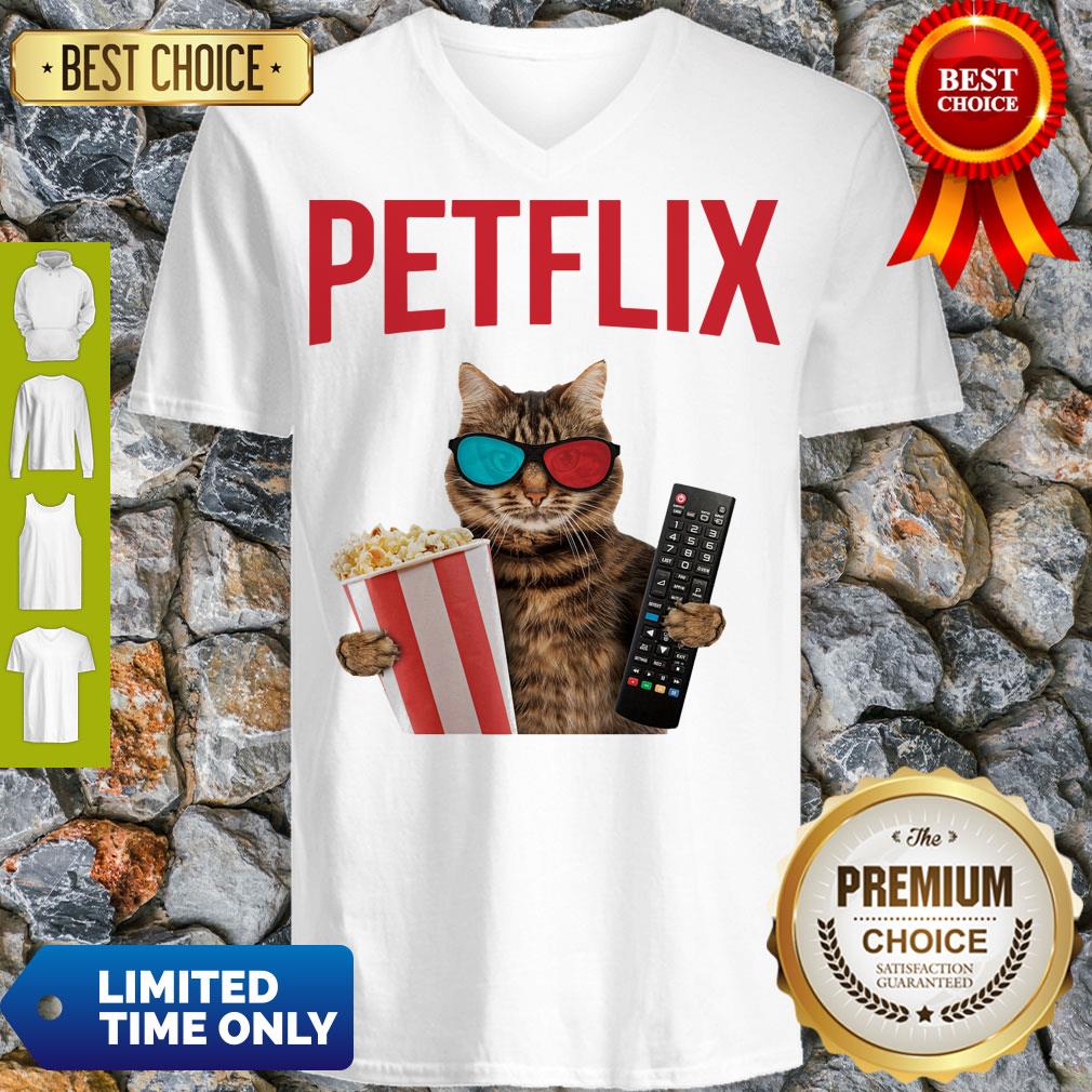 Premium Petflix Cat Popcorn And Mode Shirt