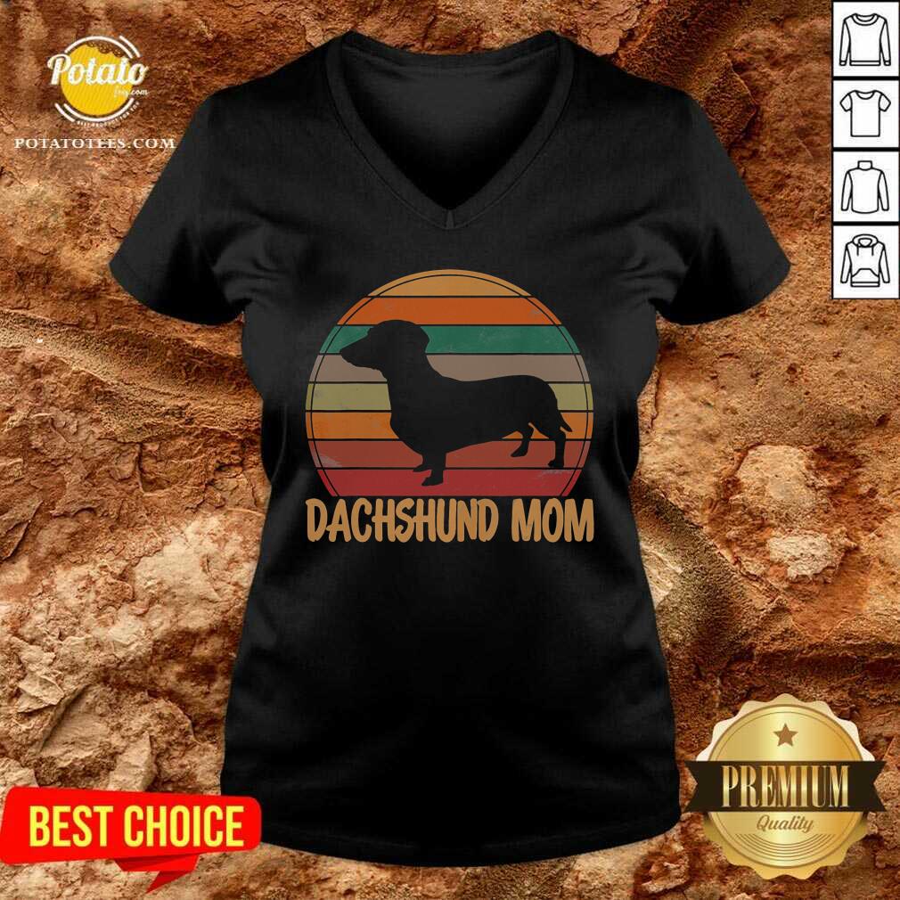 Retro Dachshund Mom Gift Doxie Vintage Shirt