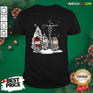 Funny Snowman Faith Hope Love Shirt