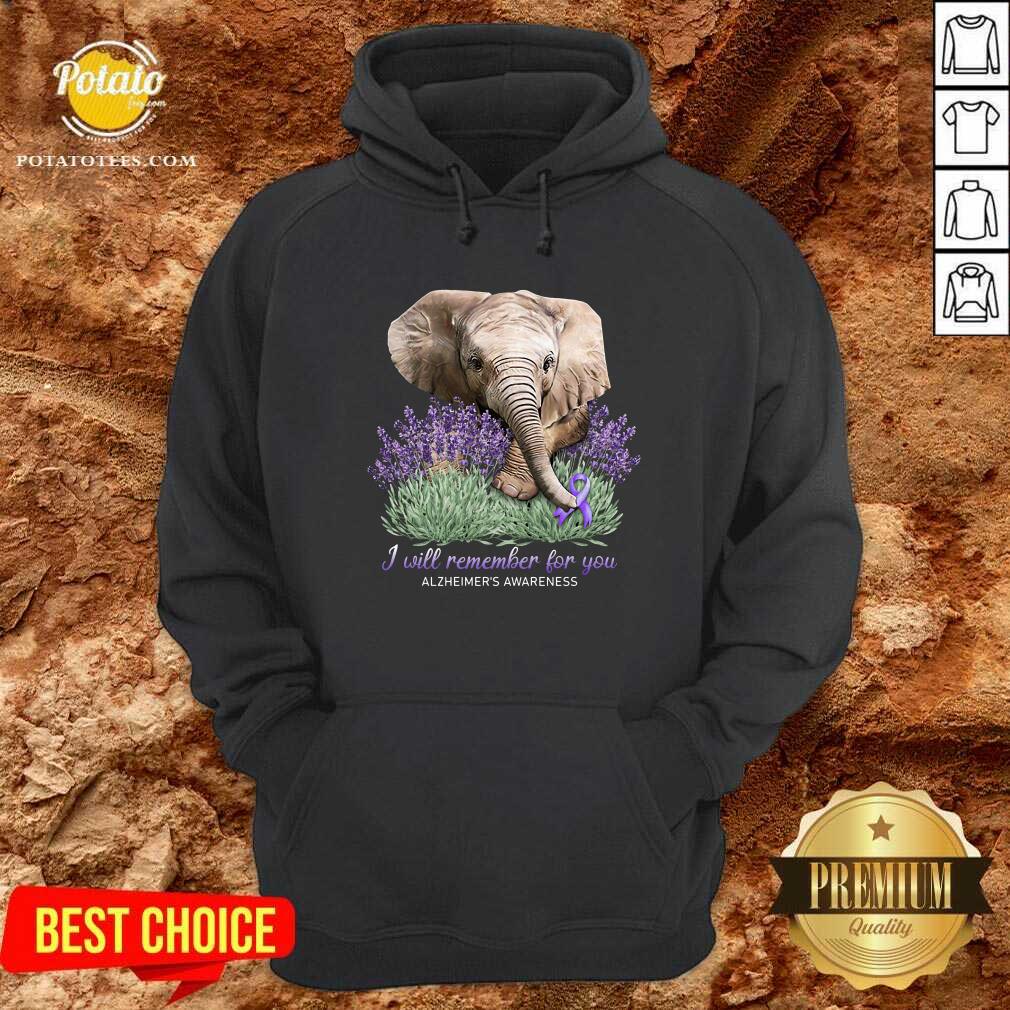 I Will Remember For You Alzheimer’s Awareness Elephant Shirt