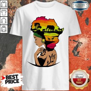 Hot Safari Goddess Black Woman African Elephant Shirt