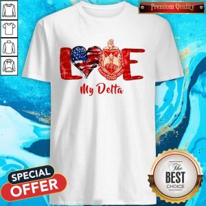 Good Love Heart American Flag Delta Sigma Theta Shirt