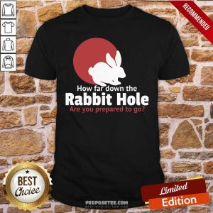 Nice How Far Down The Rabbit Hole Are You Prepared To Go Shirt
