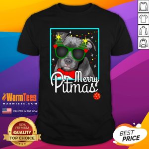 Cool Pitbull Merry Pitmas Shirt