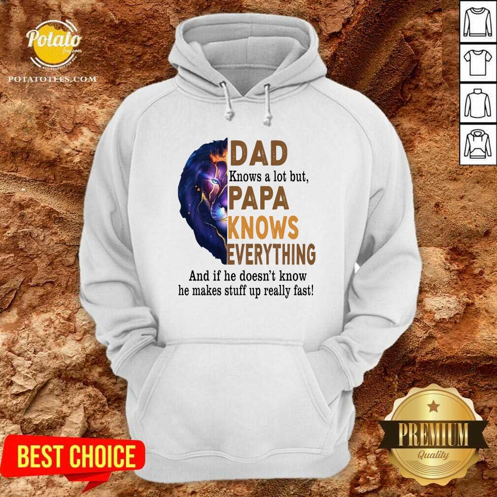 Lion Dad Knows A Lot But Papa Knows Everything Shirt