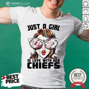 Happy Just A Girl In Love With Her Chiefs Shirt