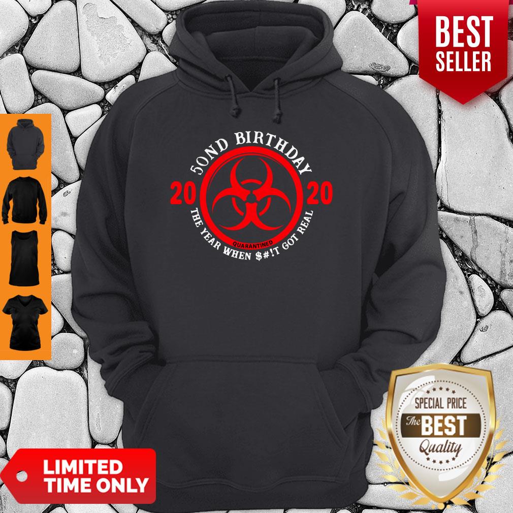 Top Biological Hazard 50th Birthday 2020 Quarantined Coronavirus Shirt
