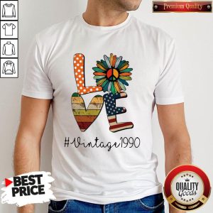 Funny Love Daisy One Another American Flag Hippie Lover Vintage 1990 shirt