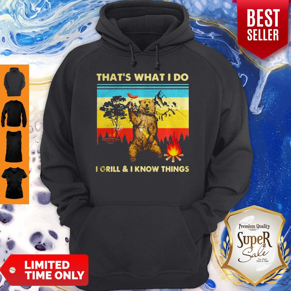 Music Bear Thats What I Do I GrillI Know Things Vintage shirt