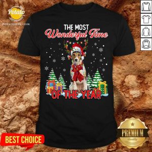 Premium Wire Fox Terrier The Most Wonderful Time Of The Year Christmas Shirt